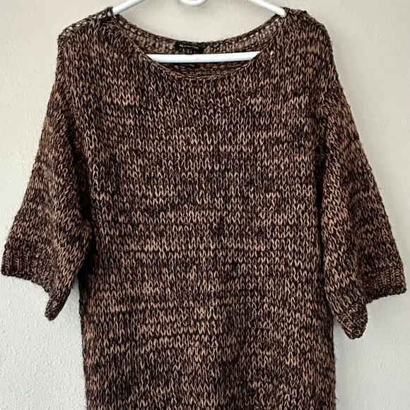 Massimo Dutti Chunky loose knit short sleeve sweater quite luxury minimalist M - Picture 3 of 9